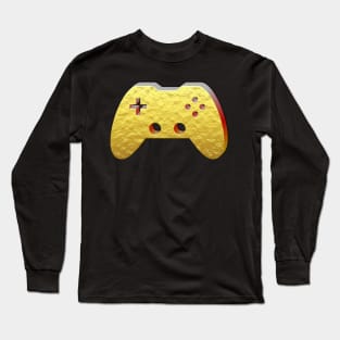 Gold Dust - Gaming Gamer Abstract - Gamepad Controller - Video Game Lover - Graphic Background Long Sleeve T-Shirt